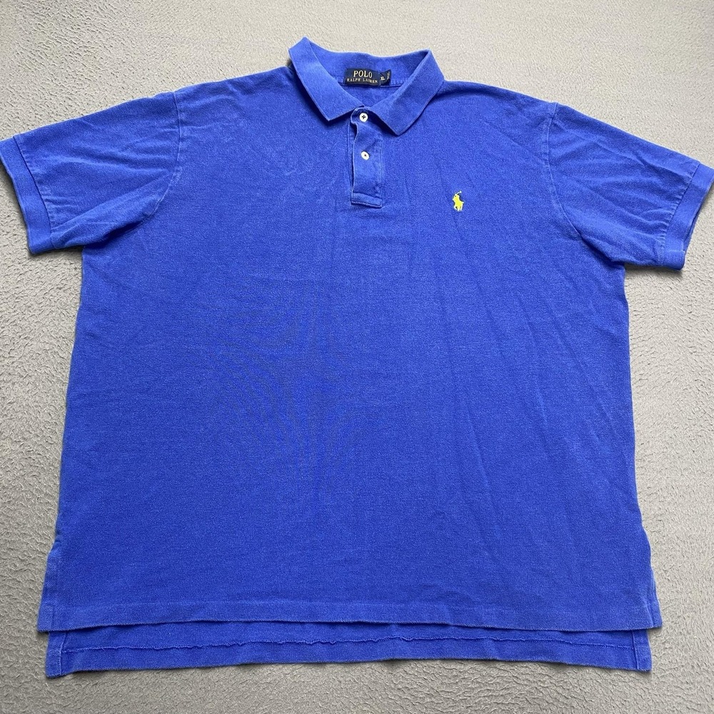 Polo Ralph Lauren Polo Shirt Mens XL Blue 100% Cotton Classic Fit Pony Logo
